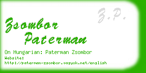 zsombor paterman business card